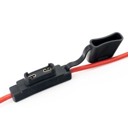 Set suport siguranță auto etanșe Carguard - 5 buc - – cablu 30 cm cupru – max 40A