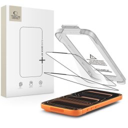 Sticlă securizată Tech-Protect Quick Set+ pentru iPhone 17 Pro, pachet 2 bucăți, aplicare rapidă, neagră