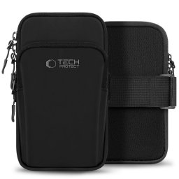 Husa Brățară sport Tech-Protect M7 pentru telefon, fixare pe braț, negru/negru