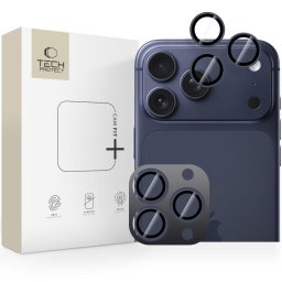 Tech-Protect Capac Camera Tech Protect Camring Fit Plus - Folie protecție cameră din Sticlă securizată - compatibil cu Apple iPhone 14 Pro Max 15 Pro Max 16 Pro Max 17 Pro Max Deep Blue