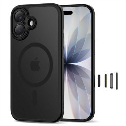 Husa Husă Tech-Protect Magpeak MagSafe CC pentru iPhone 17, finisaj mat, compatibilă MagSafe, neagră