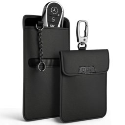 Huse chei auto Husă cheie Tech-Protect KLR400 pentru cheie auto keyless, blocare semnal RFID, negru/negru