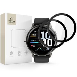 Husa Sticlă hibridă Tech-Protect Glass Flex+ pentru Garmin Venu 4 45 mm, pachet 2 bucăți, neagră