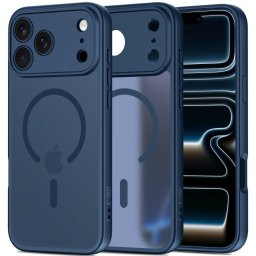 Husa Husă Tech-Protect BasicMag MagSafe pentru iPhone 17 Pro Max, finisaj mat, deep blue