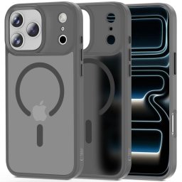 Husa Husă Tech-Protect Magmat MagSafe pentru iPhone 17 Pro Max, finisaj mat, compatibilă MagSafe, gri crayon