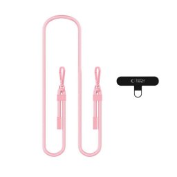 Curea telefon crossbody Tech-Protect C5SE, reglabila, Baby Pink