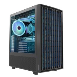 Carcasa Breeze ARGB FLOW Midi Negru