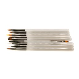 Set de pensule Global Fashion pentru desen, 9 bucăți, mânere transparente