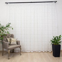 Perdea brodata nesifonabila Hiko Leaf, cu rejansa