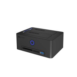 ICY BOX IB-1233CL-CR 2x 2.5"-3.5" SATA HDD/SSD clonarea cititor de carduri USB3-A negru