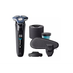 Aparat de ras electric Philips Seria 7000 S7886/58, 5 W, Autonomie 60 minute, Umed si uscat, Lame SteelPrecision SkinIQ Negru