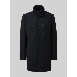 s.Oliver Black Label Palton barbati din amestec de lana, cu dubla inchidere, Bleumarin inchis (SELECTATI MARIMEA: 48)