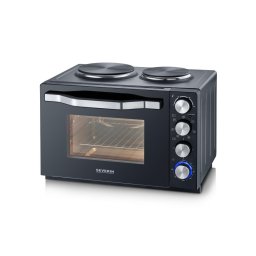 Severin TO 2074 - Cuptor cu convecție, grill și plite electrice, 2500W/230V, 30 l, negru