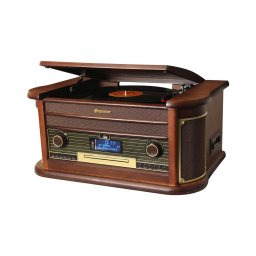 Roadstar HIF-1996D+BT – sistem Hi‑Fi cu gramofon, radio, CD și casetofon, 40W/230V + telecomandă