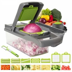 Razatoare multifunctionala pentru legume cu 7 cutite din inox