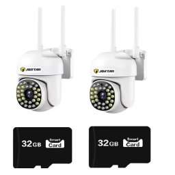 Set doua Camere de supraveghere IP wireless Jortan JT-8161QJ + 2 carduri 32GB