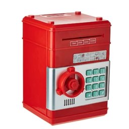 Pusculita interactiva pentru copii tip seif cu cifru si lumina