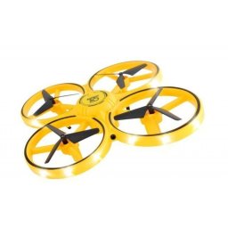 Mini drona anticoliziune cu control prin gesturi, rotire 360 grade si leduri incorporate