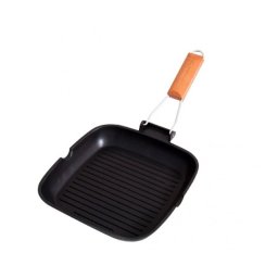 Tigaie aluminiu cu capac de tip grill teflonat, Grunberg HXG20LD