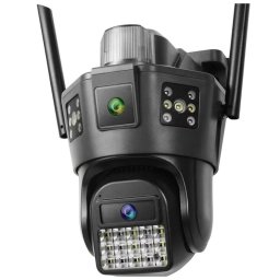 Camera de supraveghere dubla 5K cu cartela SIM 4G si senzor de miscare