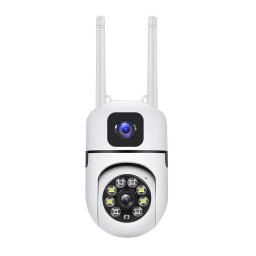 Camera video de supraveghere dubla cu doua lentile Wireless Wi-Fi