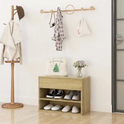 Bancheta pantofar, stejar sonoma, 60x30x45 cm, PAL GartenMobel Dekor