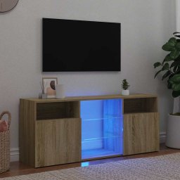 Comoda TV cu lumini LED, stejar sonoma, 120x30x50 cm GartenMobel Dekor