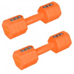 Set gantere reglabile HMS HL03 2 x 2.5 KG, portocaliu