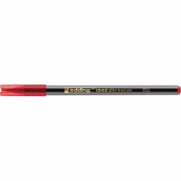Marker Edding 1340 Glitter, varf tip pensula, 1-6 mm, rosu glitter