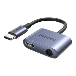 Adaptor audio CM231 audio adapter USB-C to mini jack 3.5mm Grey