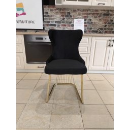 SET DE 6 SCAUNE STELLA NEGRU CU AURIU