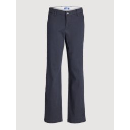Jack & Jones Pantaloni Chino, baieti cu talie medie si croiala Regular fit, Bleumarin inchis (SELECTATI MARIMEA: 170 cm)