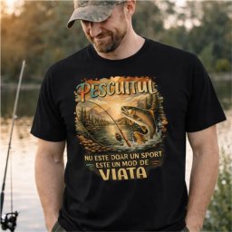 TRICOU PESCAR PERSONALIZAT-, zPescuitul nu este doar un sport, este un mod de viata,