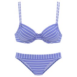 VIVANCE Costum de baie două piese albastru regal / alb