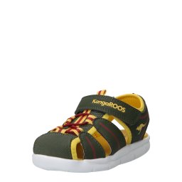 KangaROOS Pantofi deschiși 'K-GROBI' galben / verde închis / roșu bordeaux