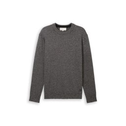 TOM TAILOR DENIM Pulover gri metalic / negru