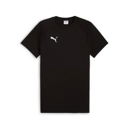 PUMA Tricou funcțional 'TeamEvostripe' negru / alb