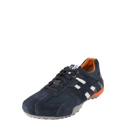 GEOX Sneaker low 'Snake' bleumarin / portocaliu / alb