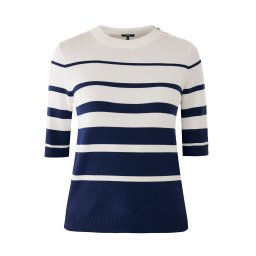MEXX Pulover bleumarin / alb