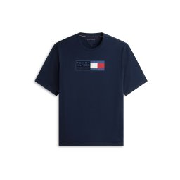 Tommy Hilfiger Big & Tall Tricou 'BRAND LOVE' bleumarin / albastru deschis / roșu deschis / alb