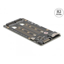 Convertor SFF-8654 8i la 2 x M.2 Key M NVMe SSD, Delock 64295