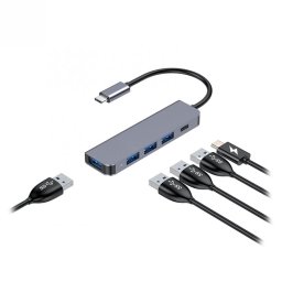 HUB USB 3.1 type C la 4 x USB-A + PD 100W, PMH42