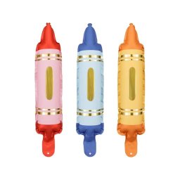 Balon folie mini figurina creion colorat 30 cm