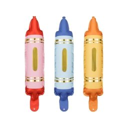 Balon folie mini figurina creion colorat 30 cm