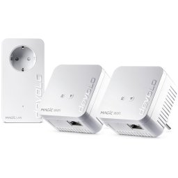 Adaptor PowerLan devolo Magic 1 WiFi 2-1-3 Multikit mini, Powerline + WiFi (3 adapters)