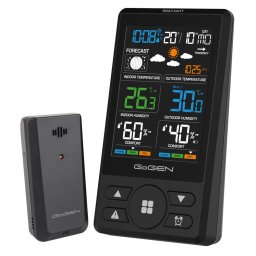 Statie meteo cu prognoza animata GoGEN ME 1250B, LCD color, senzor extern fara fir, negru