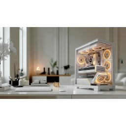 Carcasa VOLCANO STELLAR PLUS ARGB MIDI 8F Alb