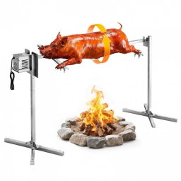 Rotisor electric pentru gratar Inox, max 40 kg, lungime de lucru 132 cm, putere 38 W, Inaltime reglabila 8 niveluri
