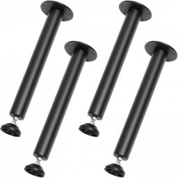 Mobilier interior Set 4 picioare de masa reglabile, Vivatechnix Otel, inaltime 406.4 mm, capacitate max 544 kg, Negru mat