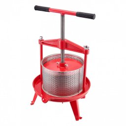 Presa manuala pentru struguri si fructe moi, Capacitate 9 l, Inox/Fonta, 405x705 mm